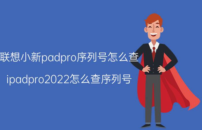 联想小新padpro序列号怎么查 ipadpro2022怎么查序列号？